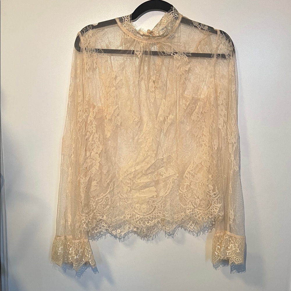Forever 21 Lace Blouse in Cream